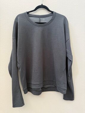 adidas Charcoal Gray Relaxed Crewneck Sweatshirt